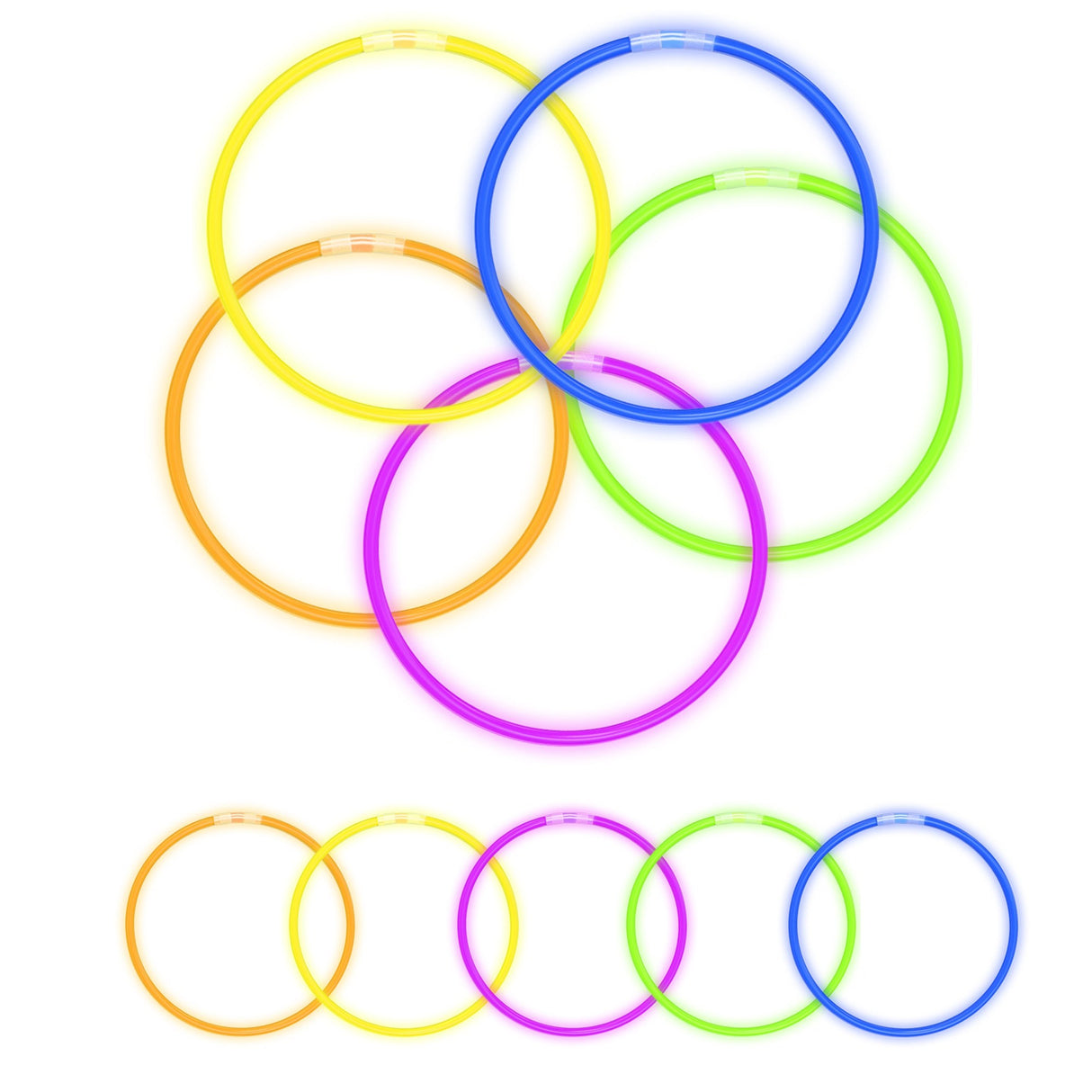 Hehkuva rannekoru 100 kpl (yksivärinen)