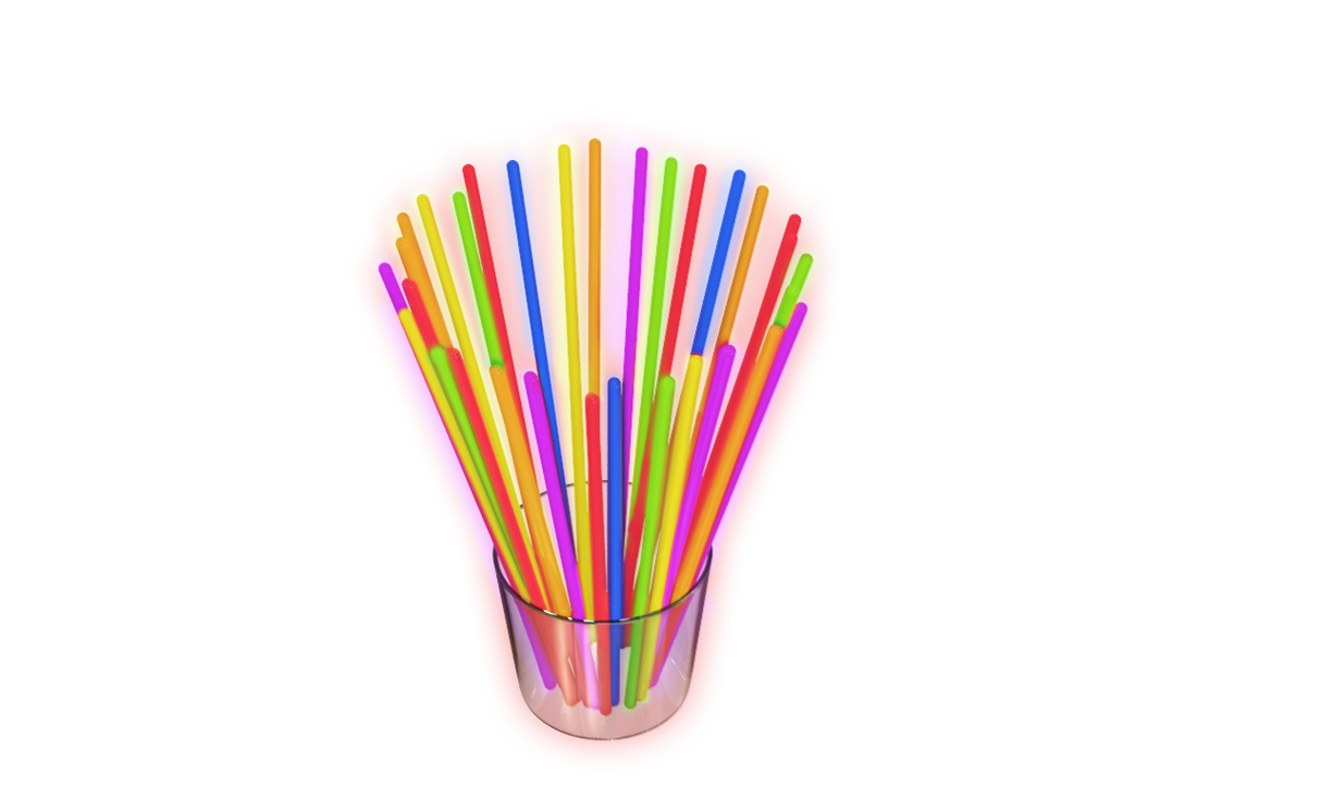 Hehkuva rannekoru 100 kpl (yksivärinen)