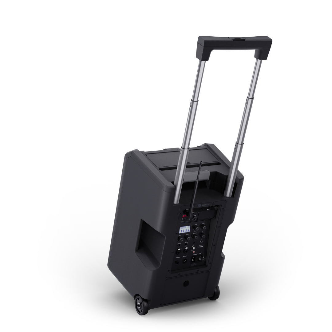 LD Systems ANNY® 10 HHD B5 - 10" kannettava akulla toimiva Bluetooth® PA-järjestelmä miksereineen ja 1x langaton käsimikrofoni