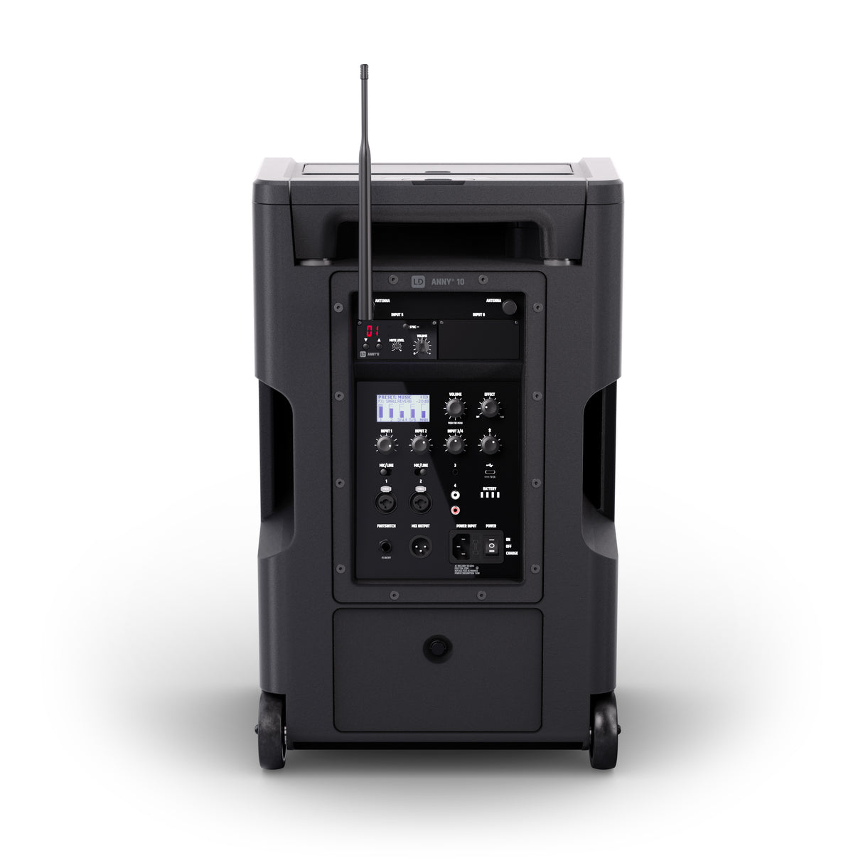 LD Systems ANNY® 10 HHD B6 - 10" bærbart batteridrevet Bluetooth® PA-system med mixer og 1x trådløs håndholdt mikrofon