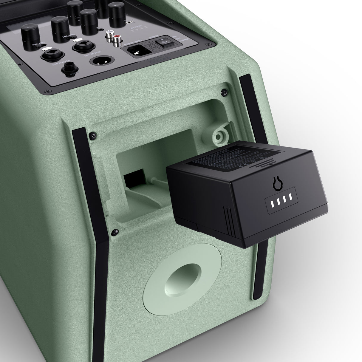 LD Systems ANNY® 8 GN - Bærbar batteridrevet Bluetooth® PA-højttaler med mixer, Adventure Green