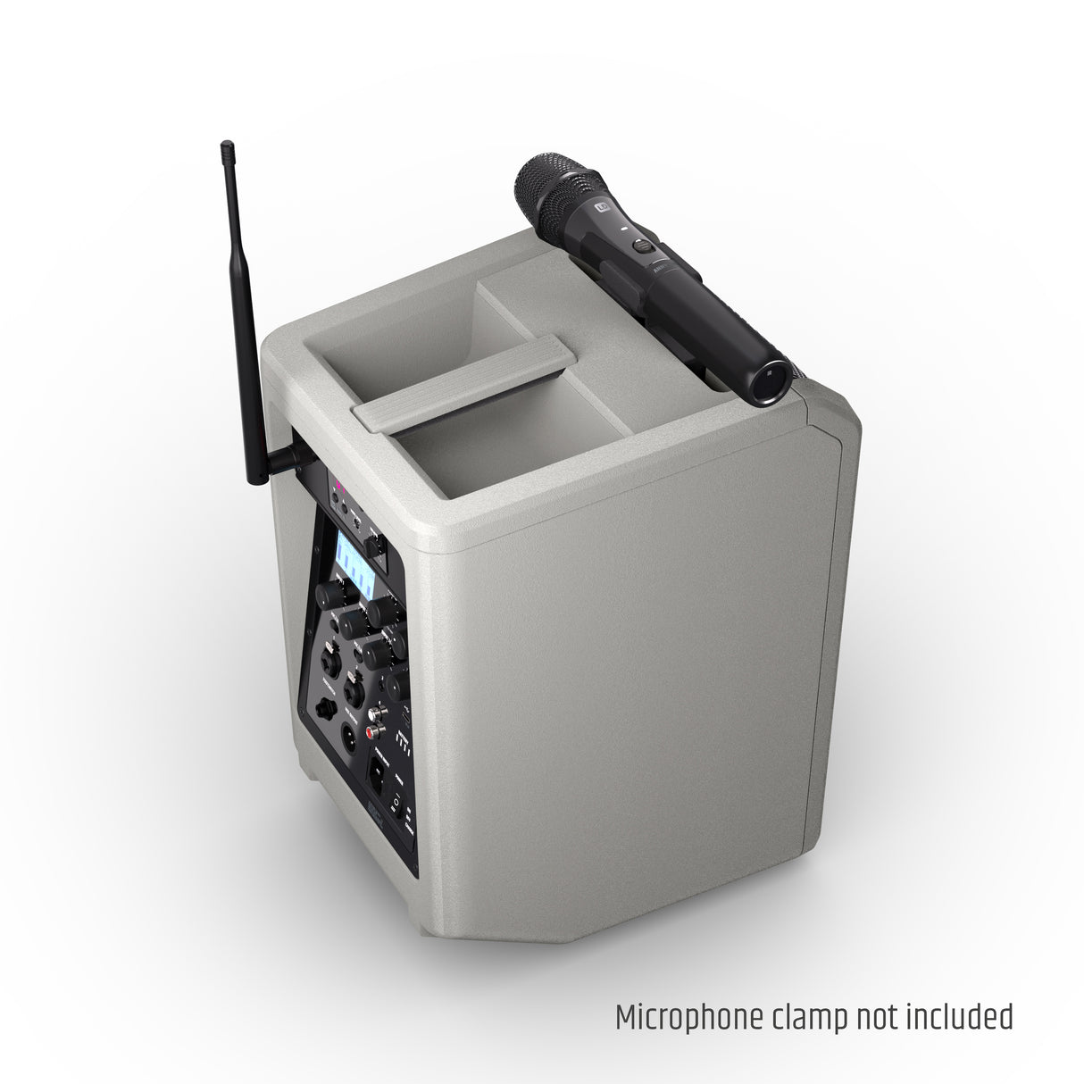 LD Systems ANNY® 8 HHD B6 G - Bærbar batteridrevet Bluetooth® PA-højttaler med mixer og 1x trådløs håndholdt mikrofon, Urban Grey