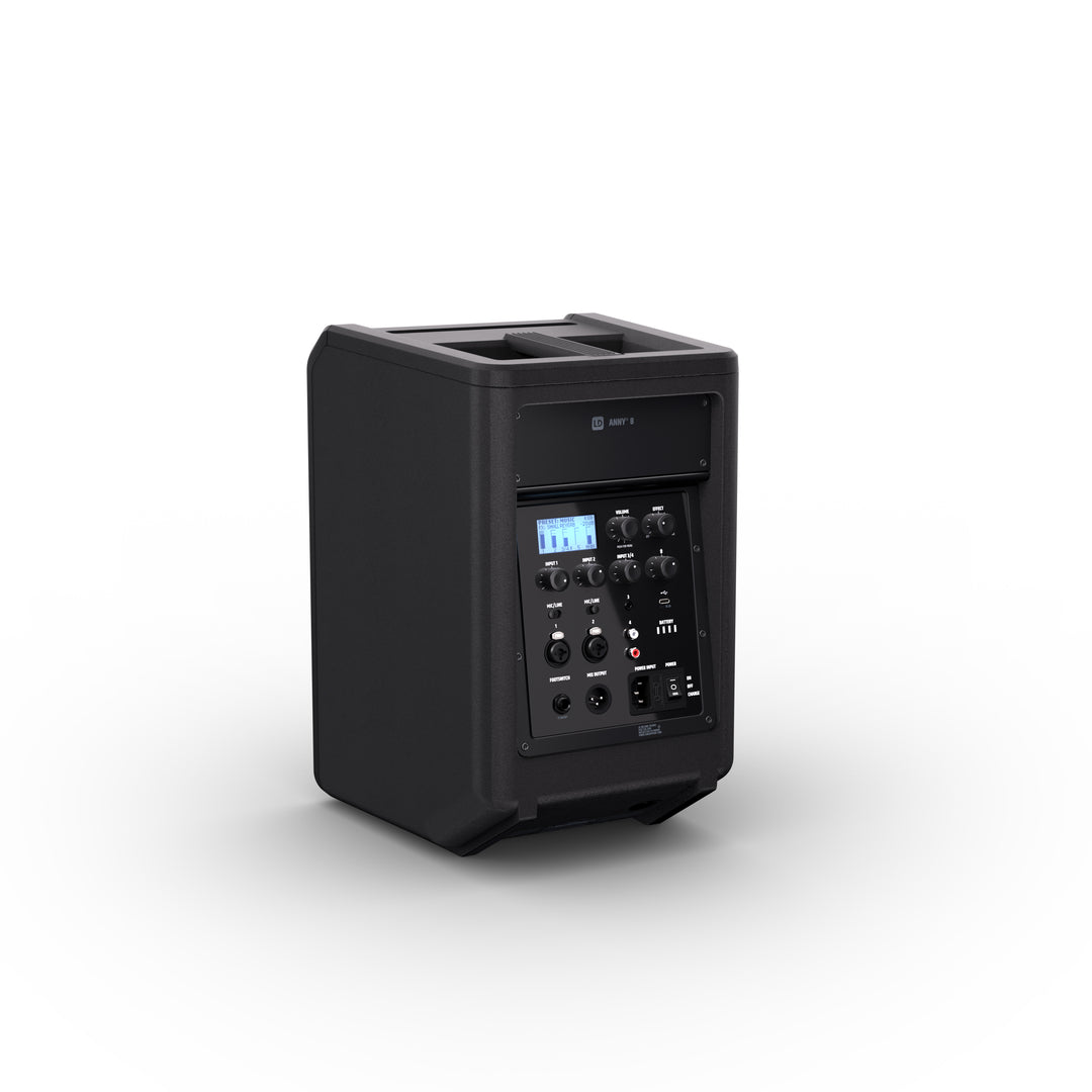 LD Systems ANNY® 8 - Kannettava akulla toimiva Bluetooth® PA-kaiutin mikserillä, Stage Black