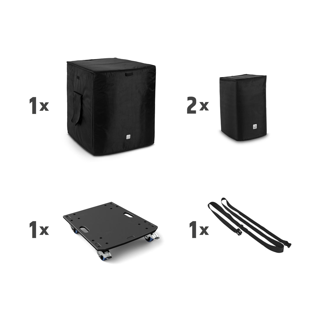 LD Systems DAVE 15 G4X BAG SET - Kuljetussarja pyörätasolle ja suojapeitteelle DAVE 15 G4X