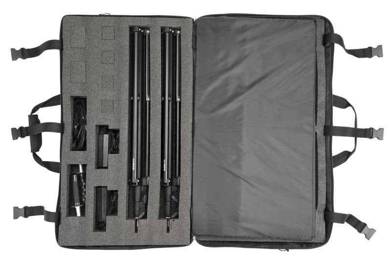 Nanlite LumiPad 25 LED 2 valosarja x2 jalustalla ja laukulla