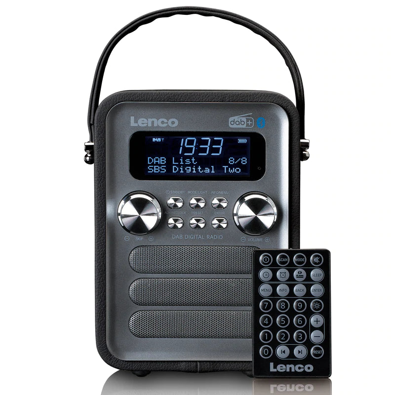 Lenco PDR-051 DAB+ Radio (musta/hopea)