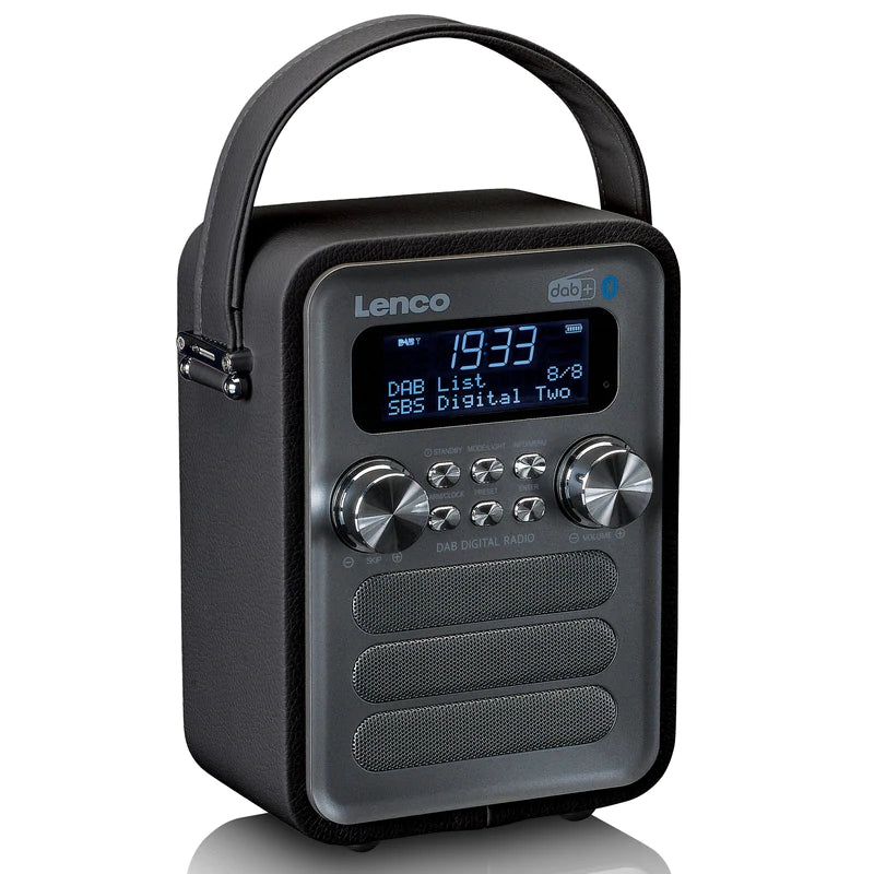 Lenco PDR-051 DAB+ Radio (musta/hopea)