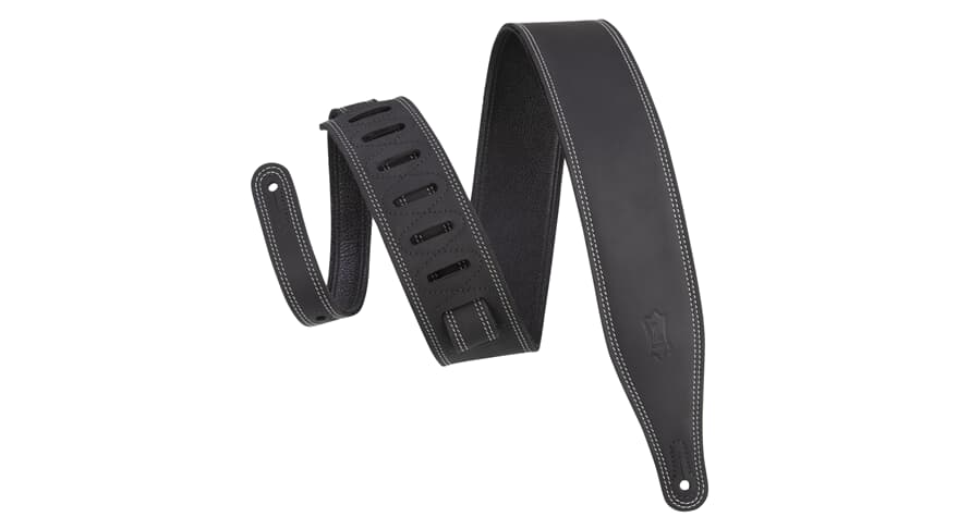 Levys M17BDS kitarahihna 2 1/2", Black pull up top