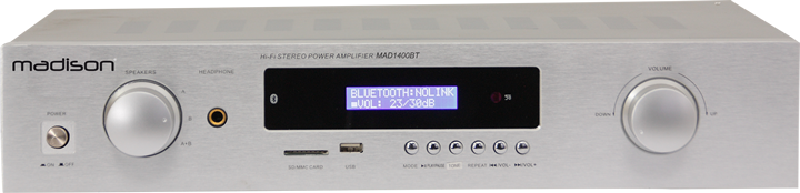 Madison HI-FI Stereo vahvistin, hopea