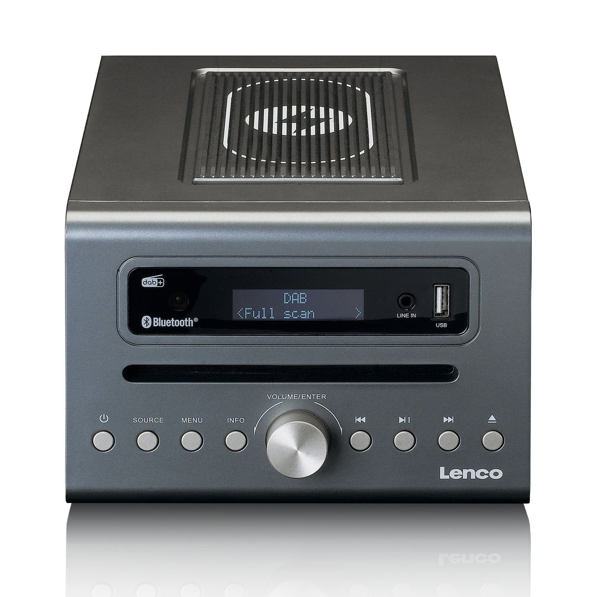 Lenco MC-175SI DAB+CD MP3-soitin (ruskea/hopea)