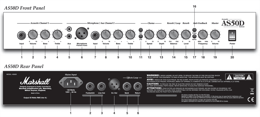 Marshall AS50D Akustinen Kitaravahvistin