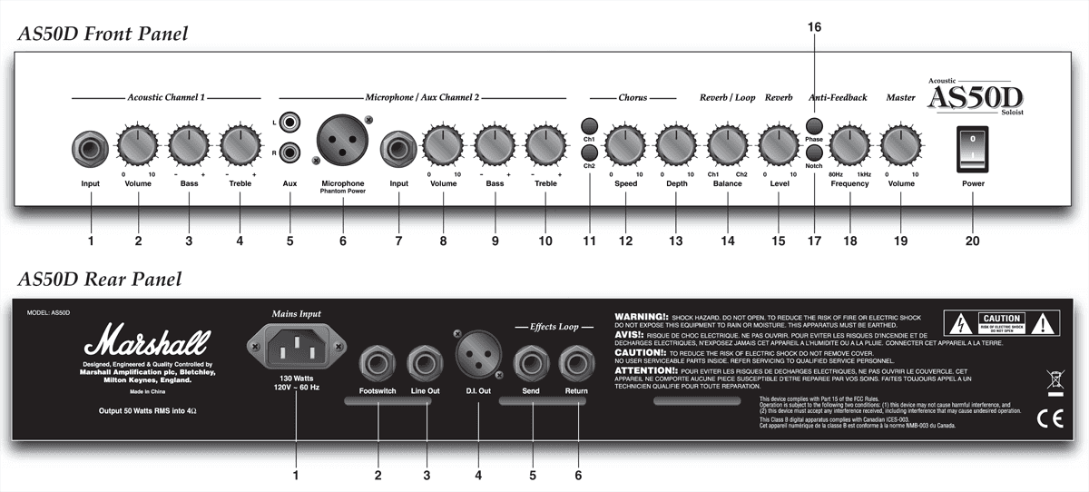 Marshall AS50D akustinen kitaravahvistin