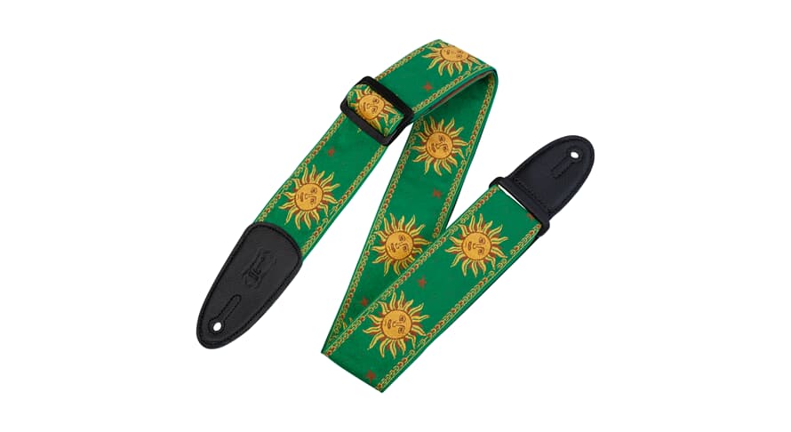 Levys MPJG -kitarahihna 2", Sun Design, vihreä