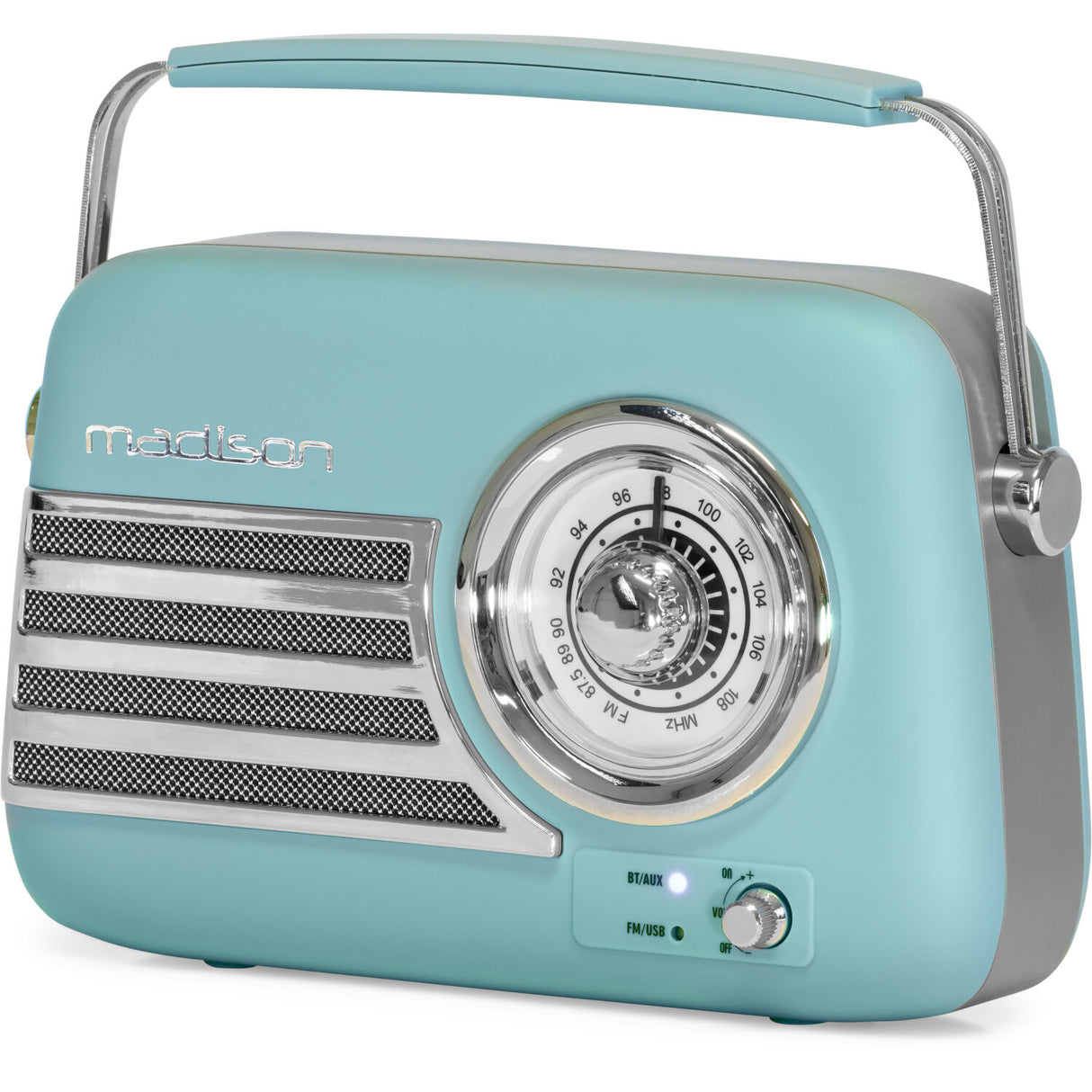 Madison Retro Radio Bluetoothilla ja FM ä (Mattasininen)