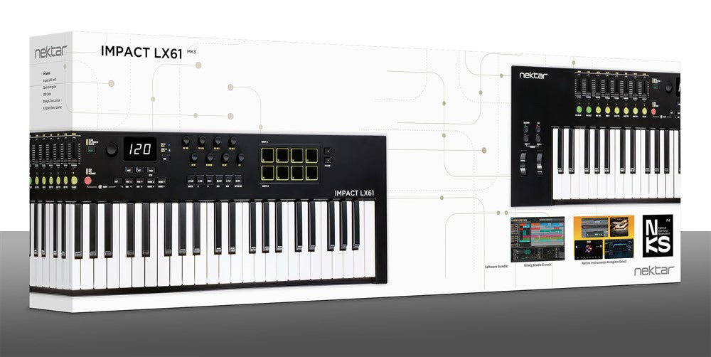Nektar Impact LX61mk3 MIDI-koskettimet
