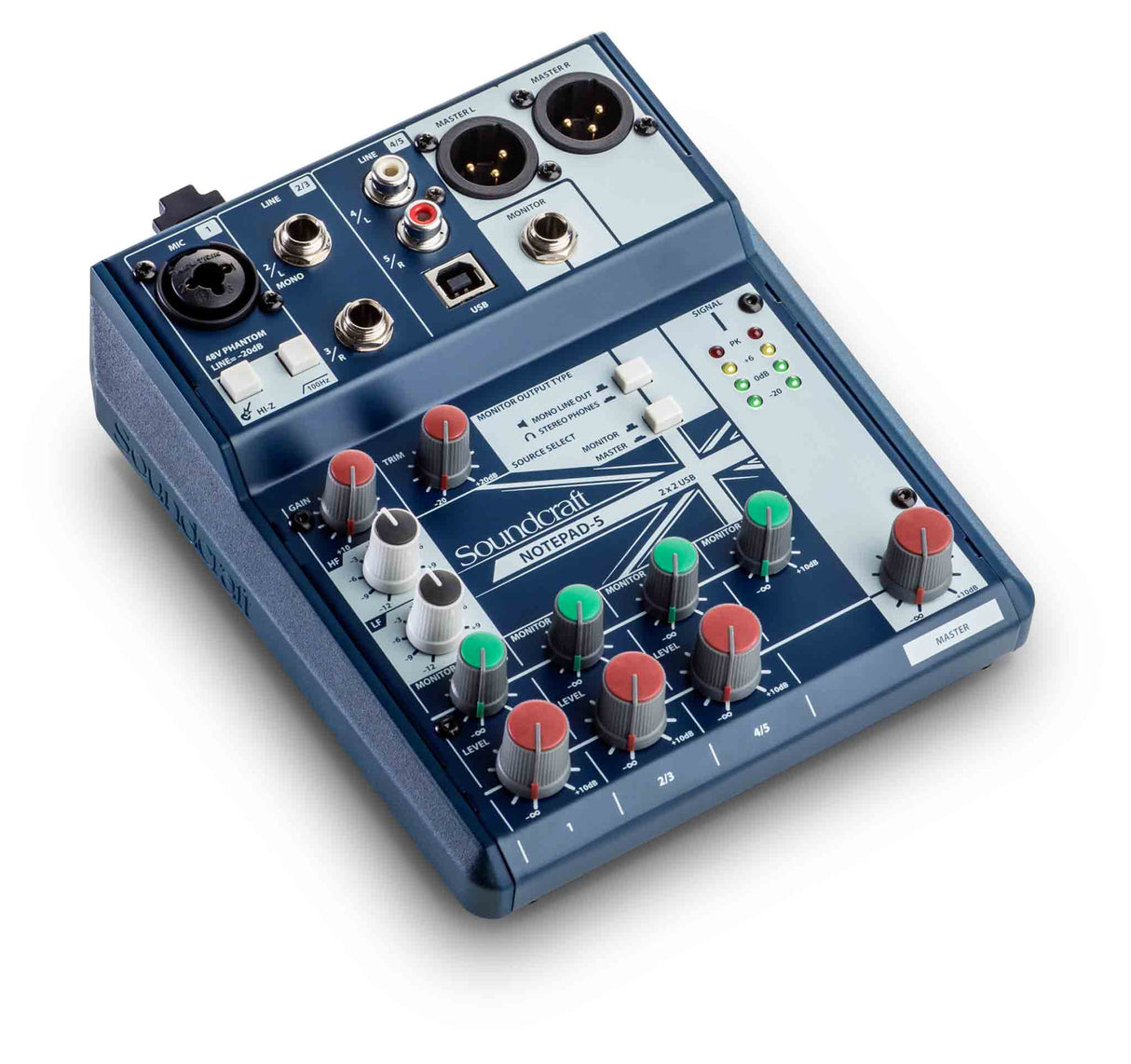 Soundcraft Notepad 5-kanavainen pöytämikseri USB:llä.
