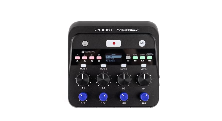 Zoom P4 PodTrak P4next Podcast-tallennin