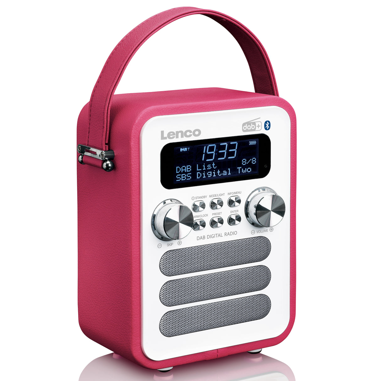 Lenco PDR-051 DAB+ Radio (vaaleanpunainen/valkoinen)