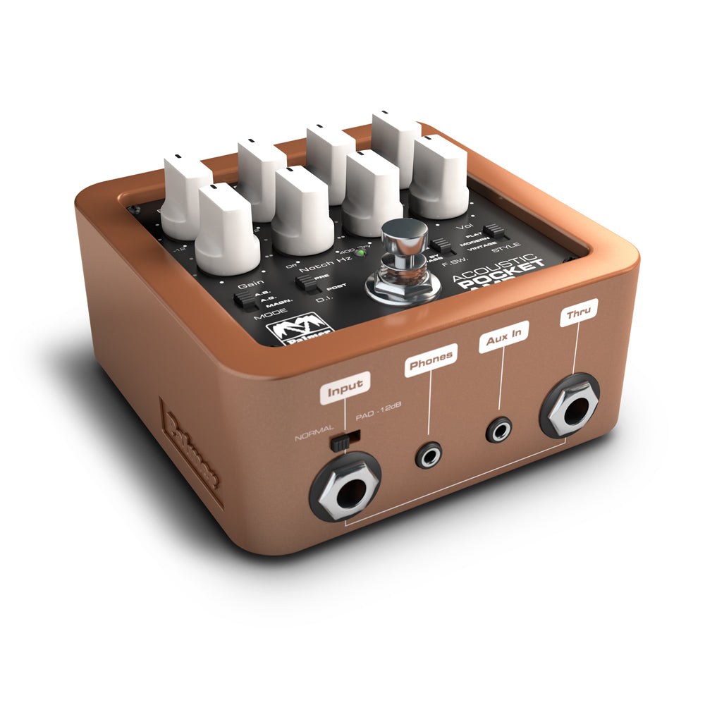 Palmer POCKET AMP ACOUSTIC – Kannettava etuvahvistin akustisille kielisoittimille