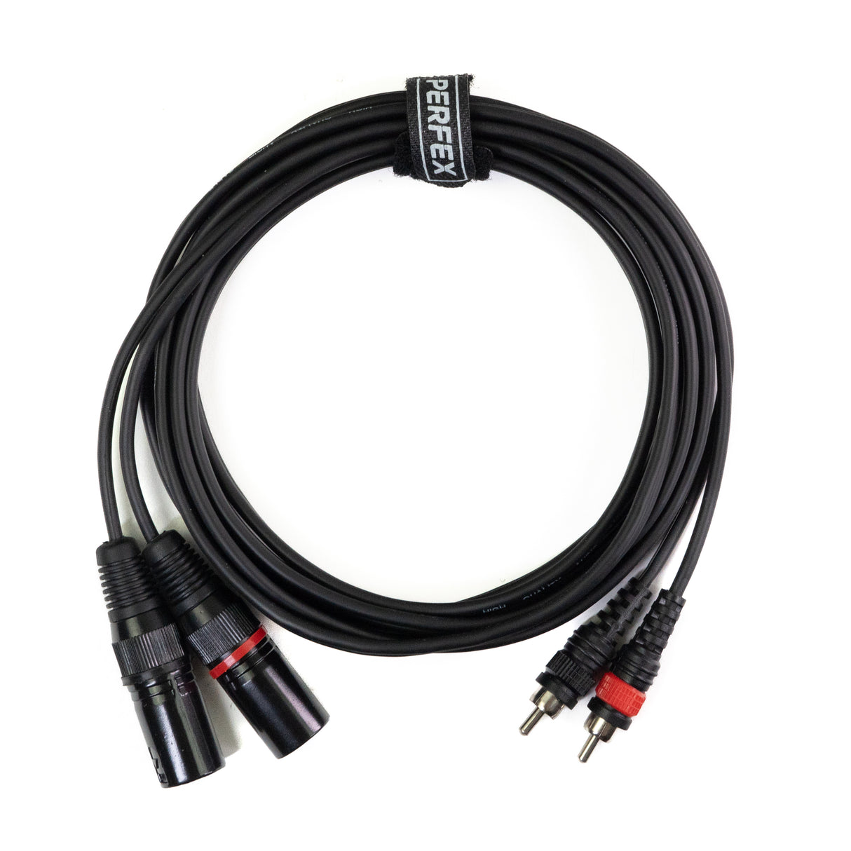 Perfex XLR uros liitin RCA kaapeli (3m)