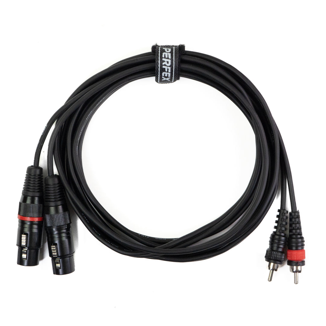 Perfex XLR naaras Phono RCA-kaapeli (3m)