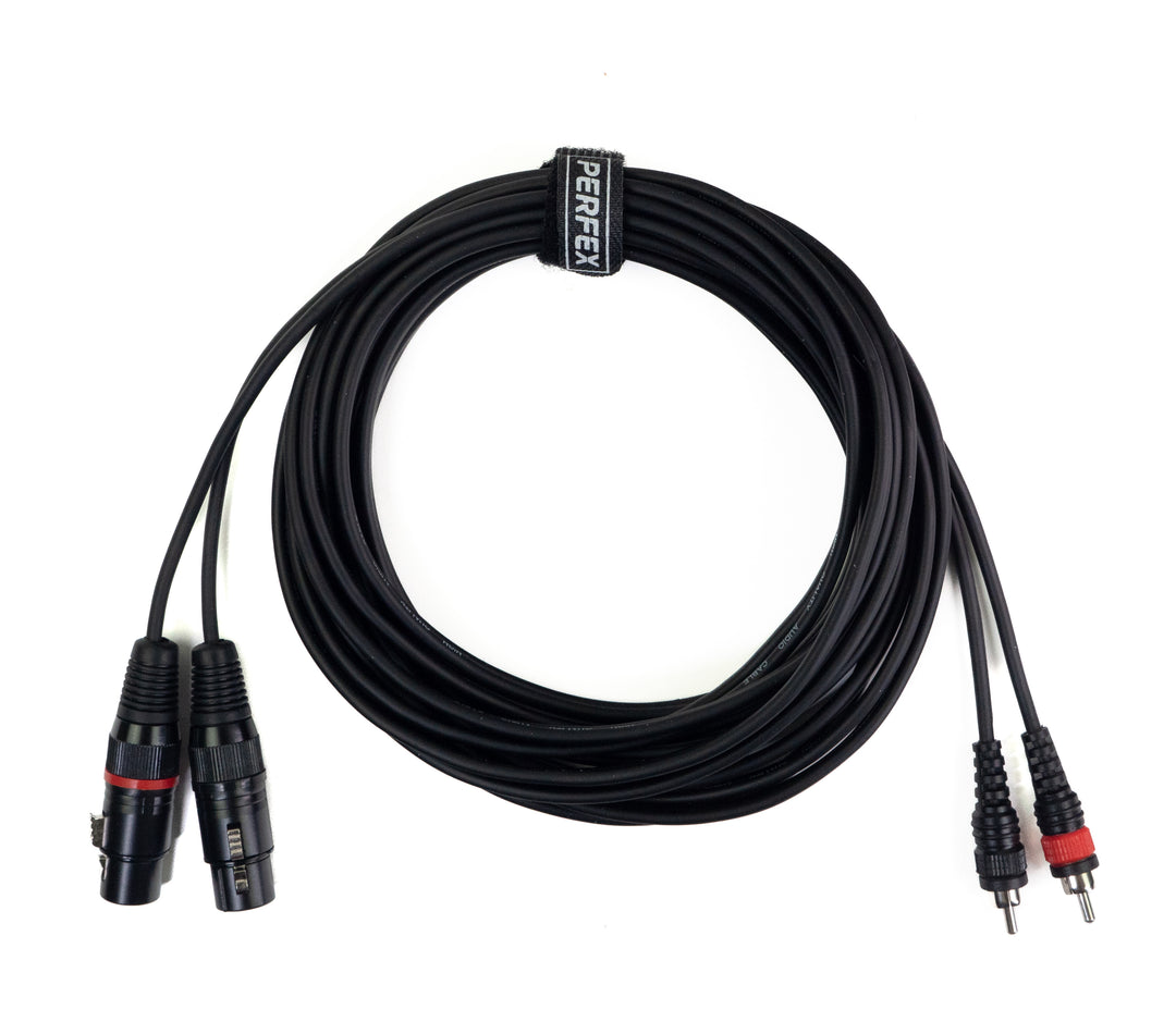Perfex XLR naaras Phono RCA-kaapeli (6m)