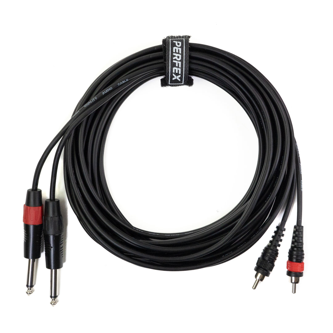 Perfex 2x Jack 2x Phono RCA-kaapeli (6m)