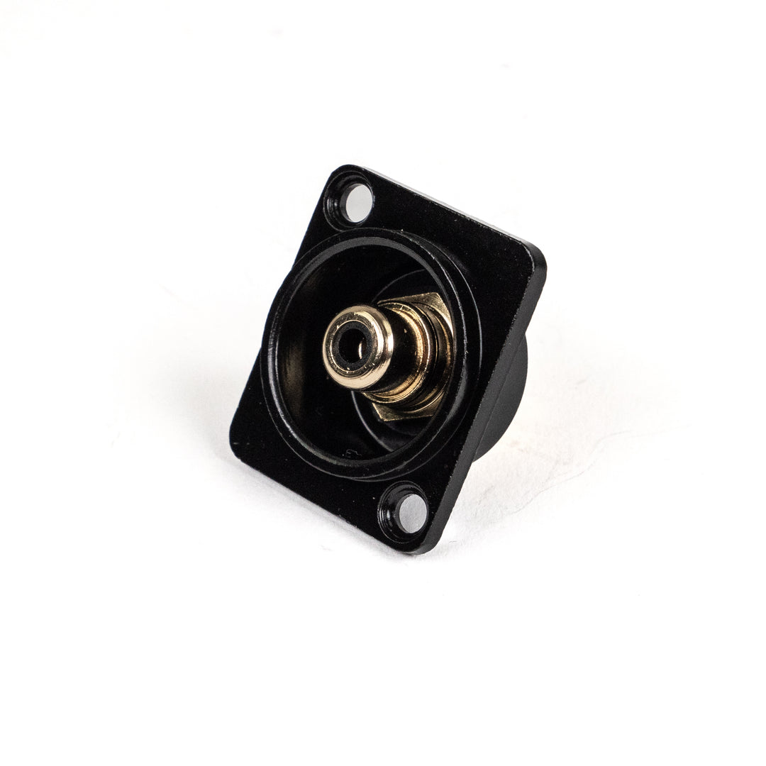 Perfex RCA Phono Hun Chassis Stik (Musta)