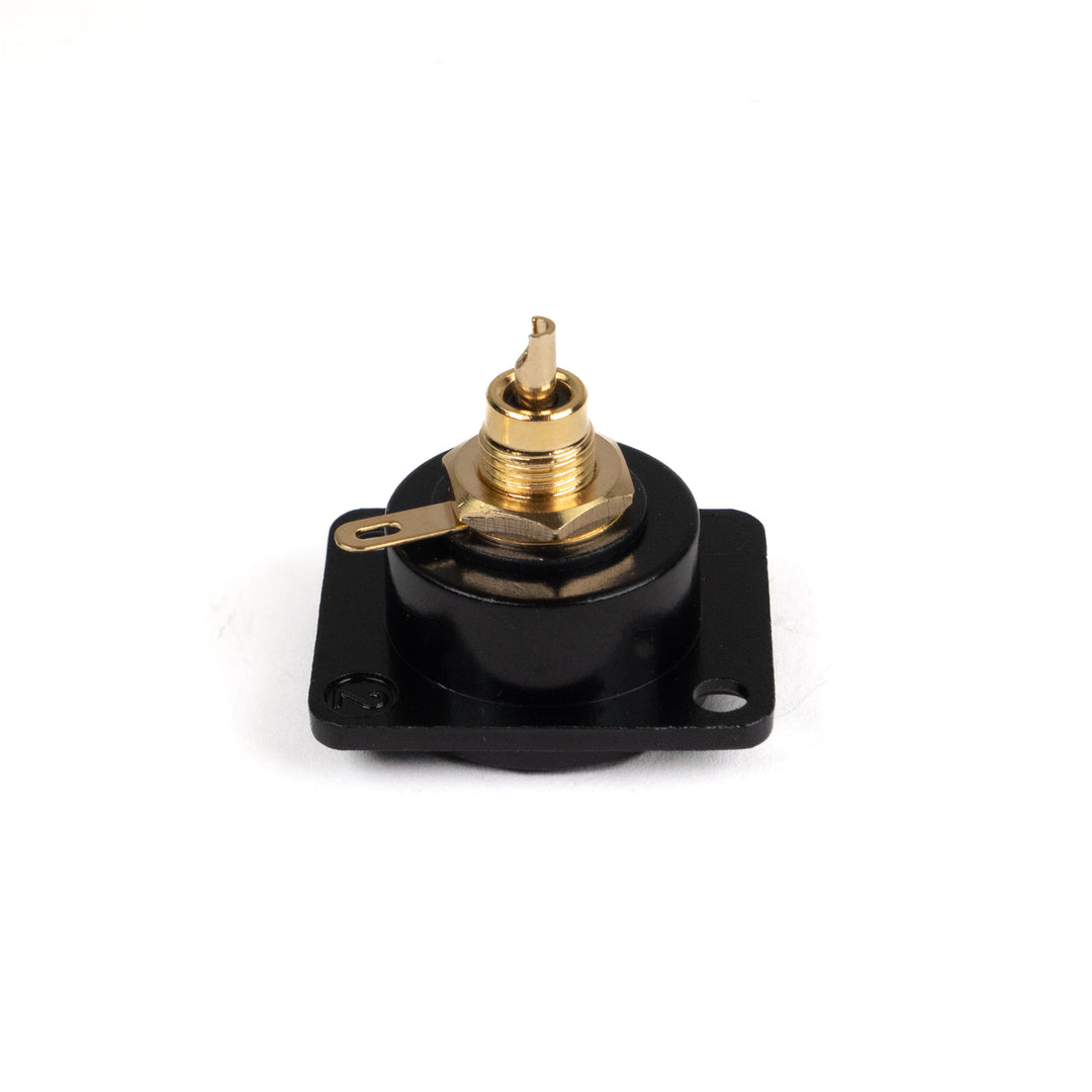 Perfex RCA Phono Hun Chassis Stik (Musta)