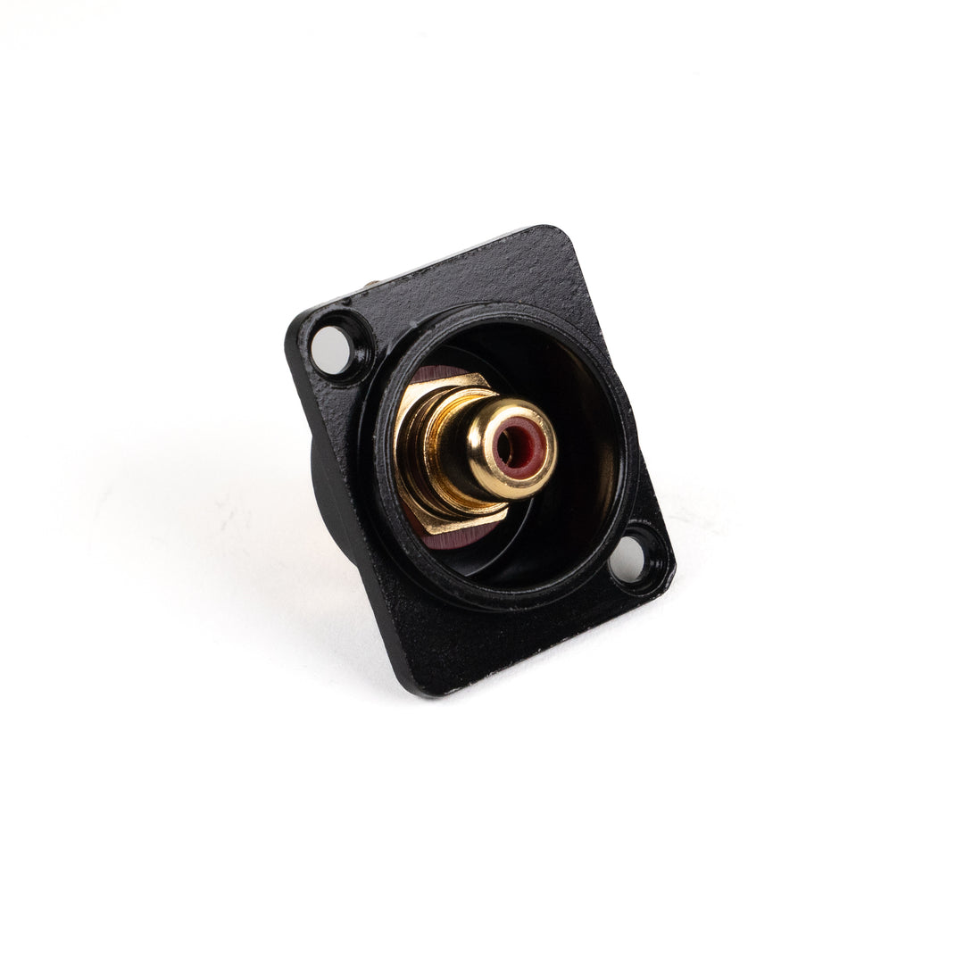 Perfex RCA Phono Hun Chassis Stik (Punainen, Musta)