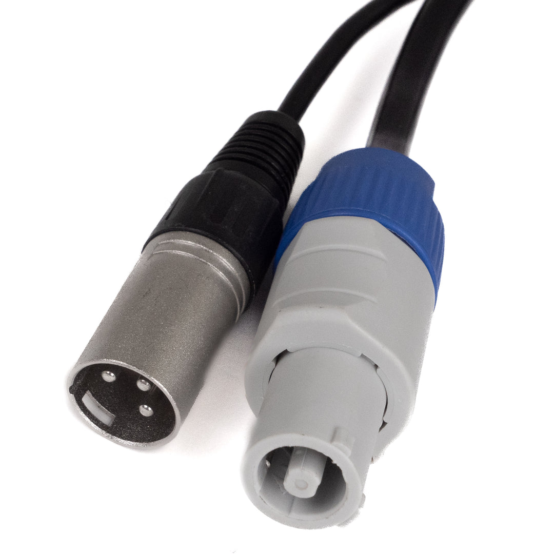 Perfex Powercon & XLR Monikotslit (DMX, 1,5m)