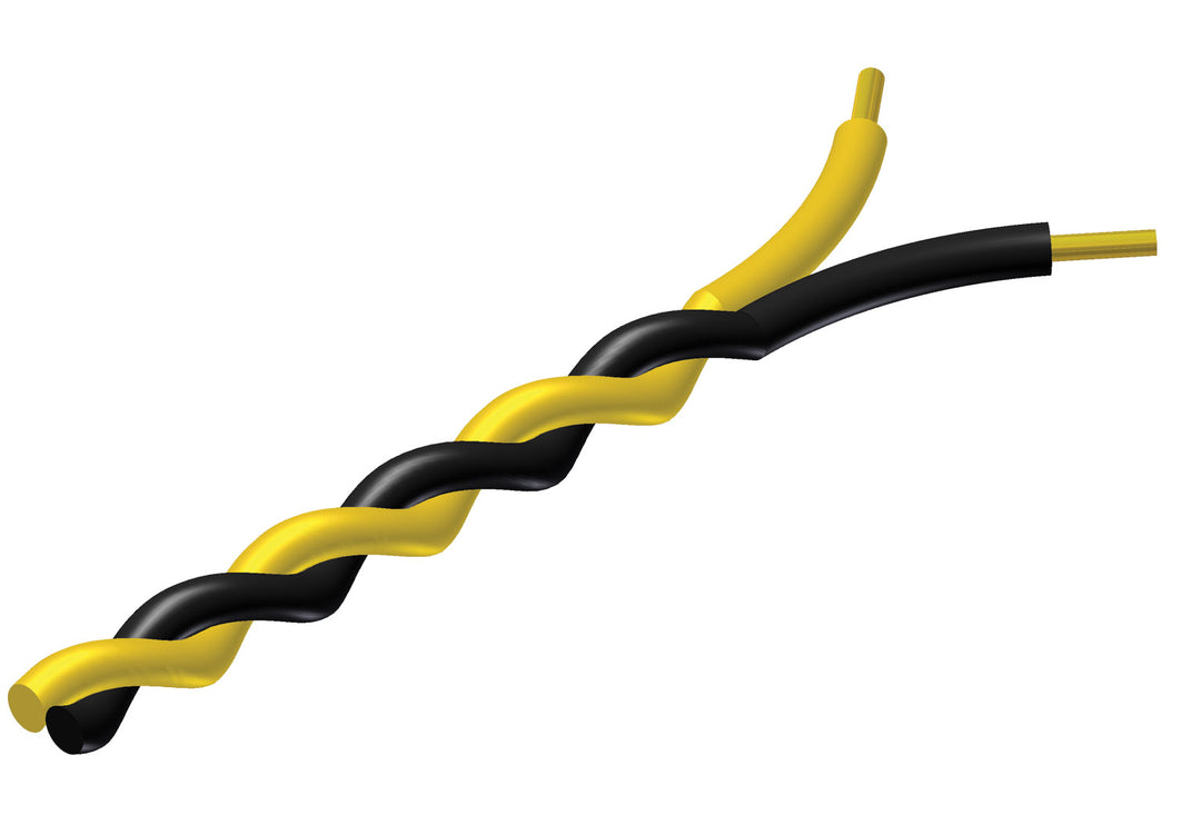 ProCab kierretty johto 2 x 0,5 mm² musta - Keltainen 100 metriä
