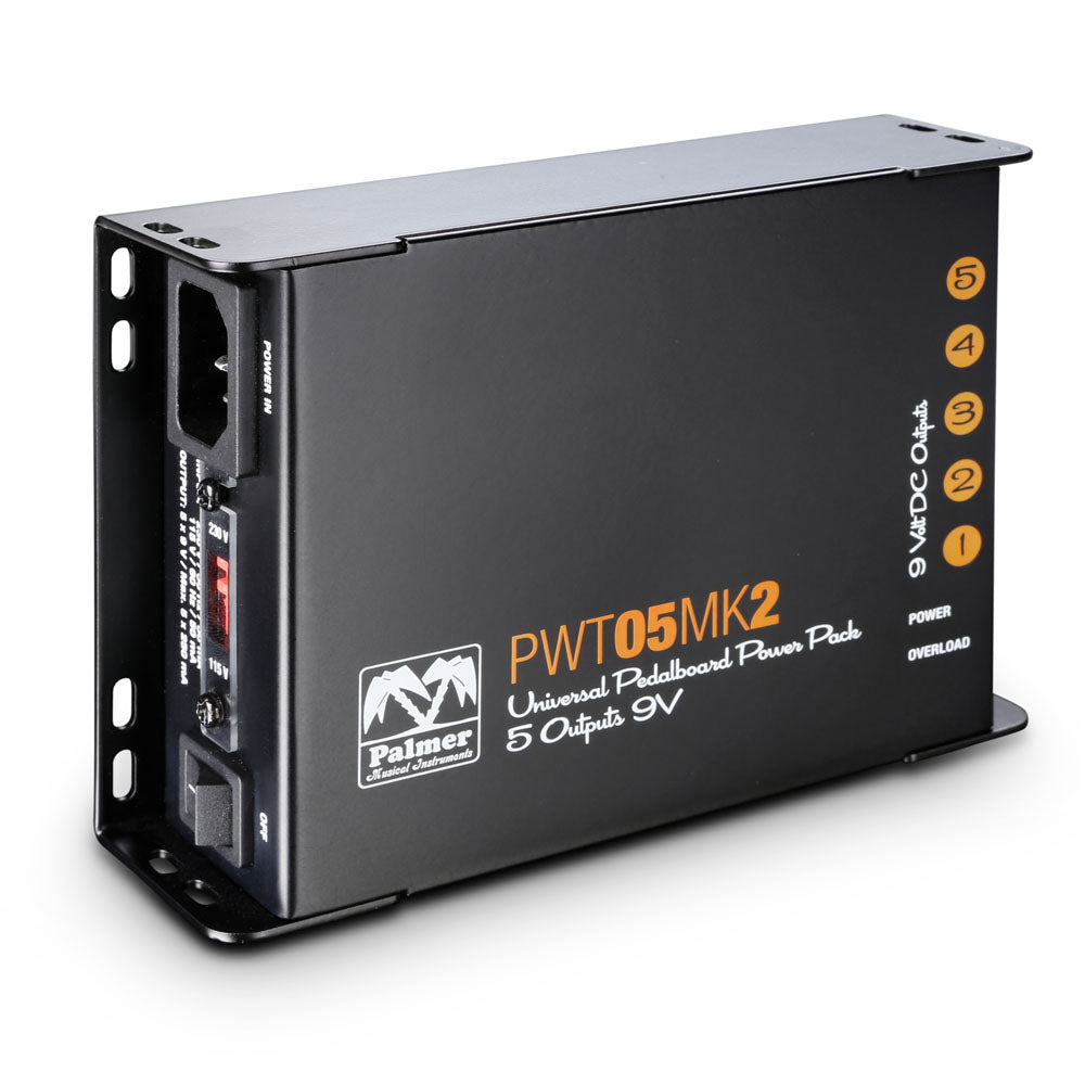 Palmer PWT 05 MK 2 – Universaali 9V virtalähde pedaalilautaasi, 5 ulostuloa
