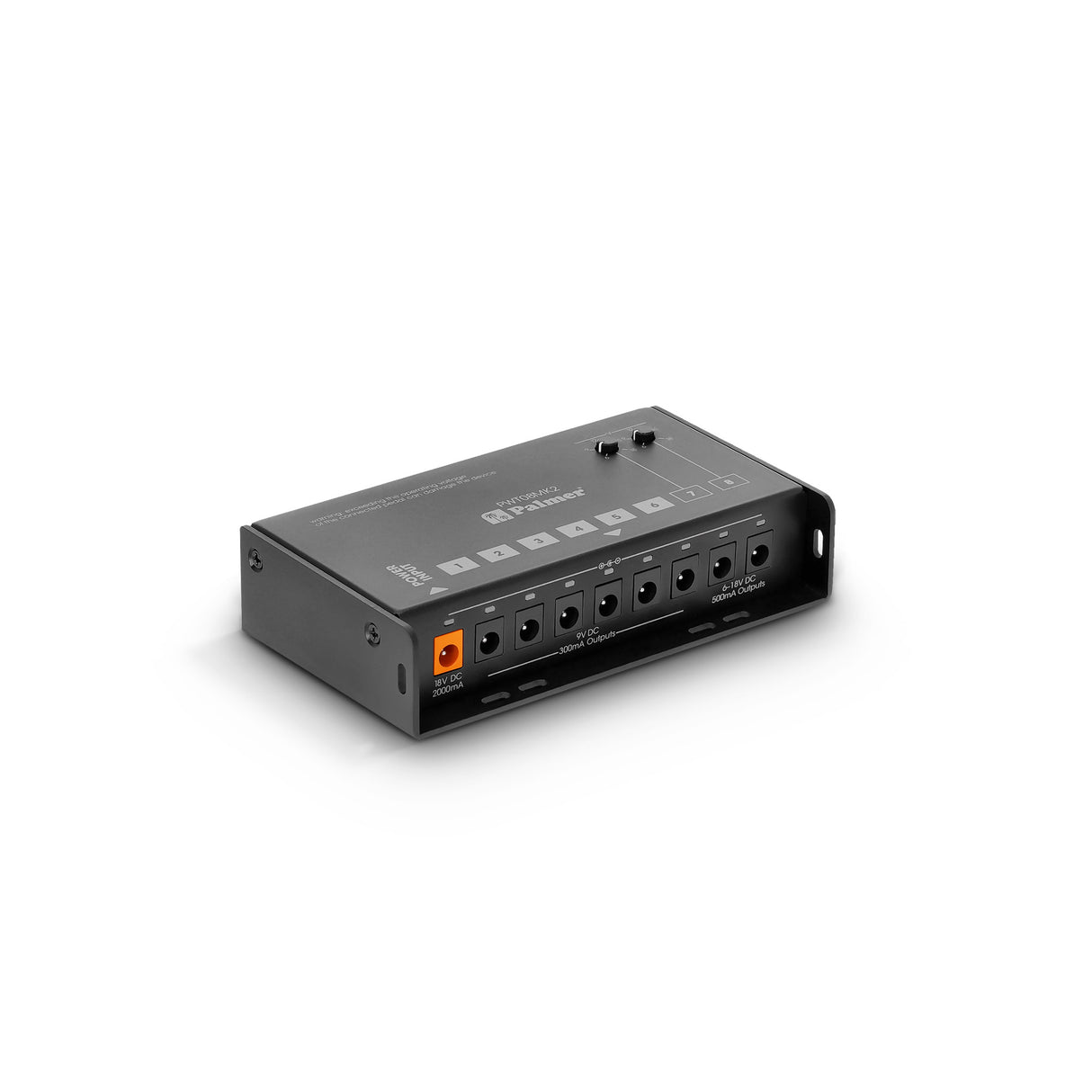 Palmer PWT 08 MK2 - Universel 8-udgangs pedalboard-strømforsyning