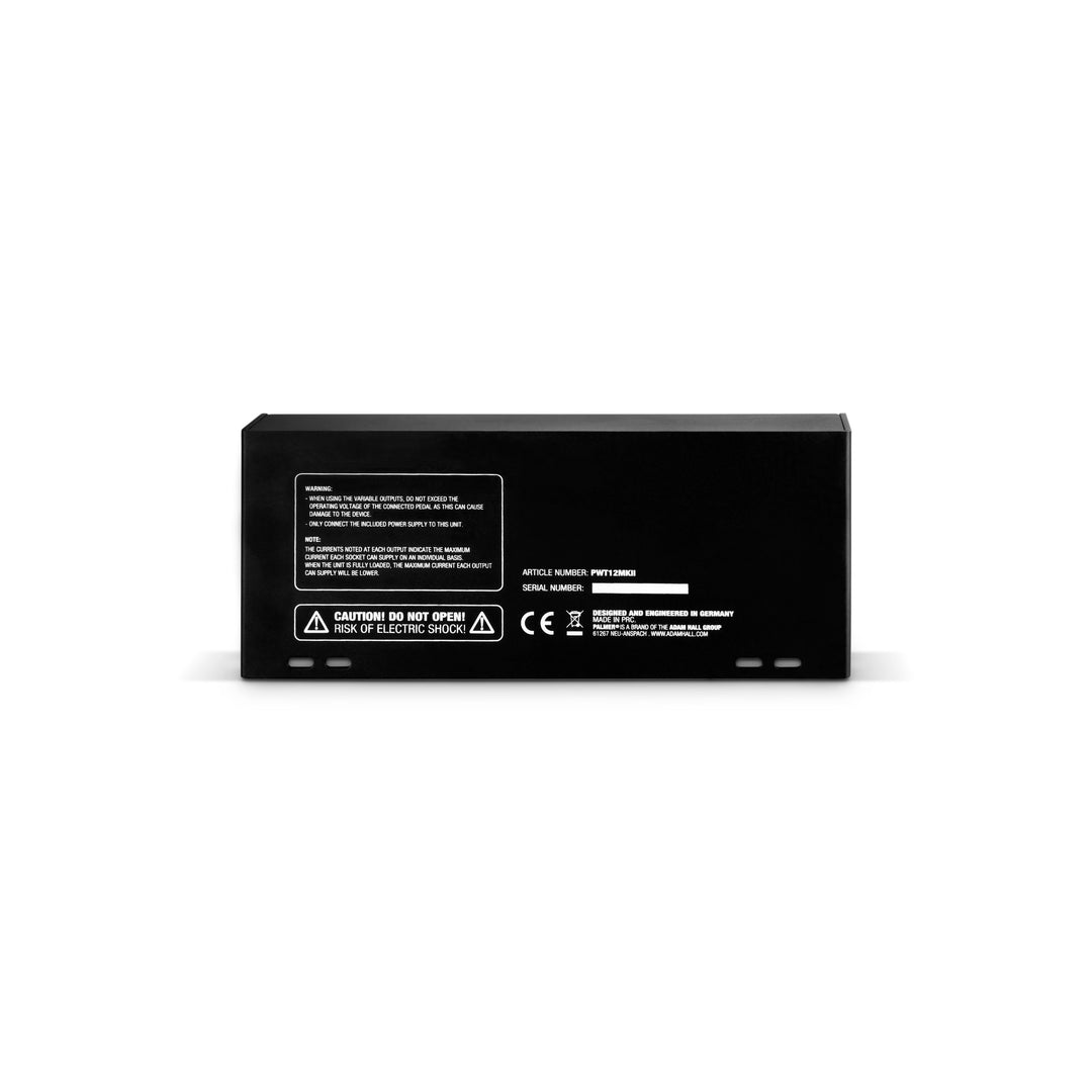 Palmer PWT 12 MK 2 – Universalinen virtalähde pedalboardille, 12 lähtöä