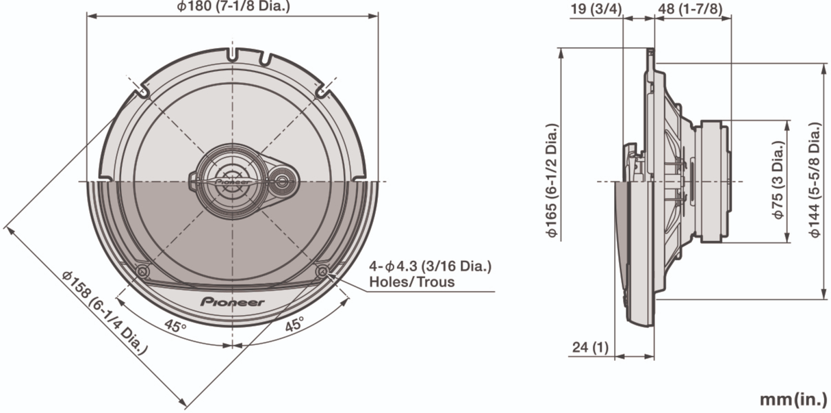 Pioneer TS-A1671F autokaiuttimet (320W, 16.5cm)