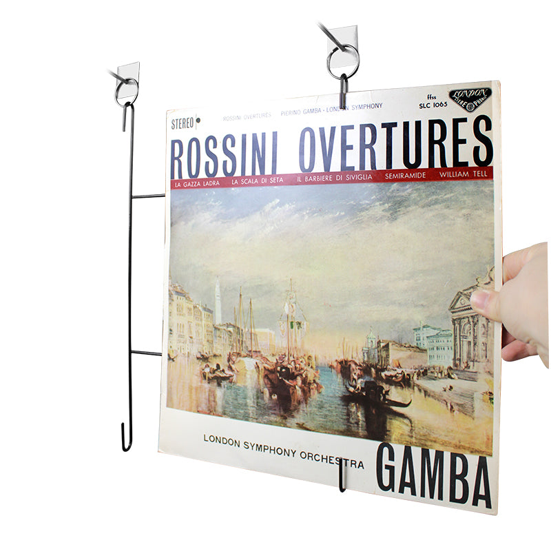 Metallinen vinyylilevyn ripustin (5x)