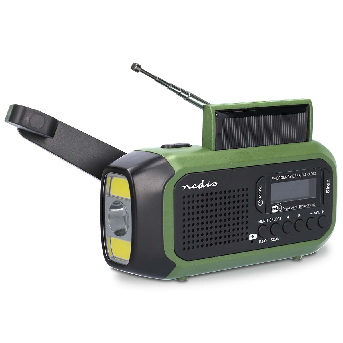 Kannettava Hätäradio käsikammella