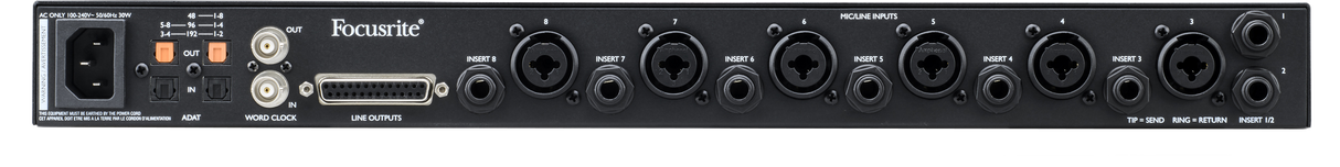Focusrite Clarett+ Octopre Mikrotonit Preamp