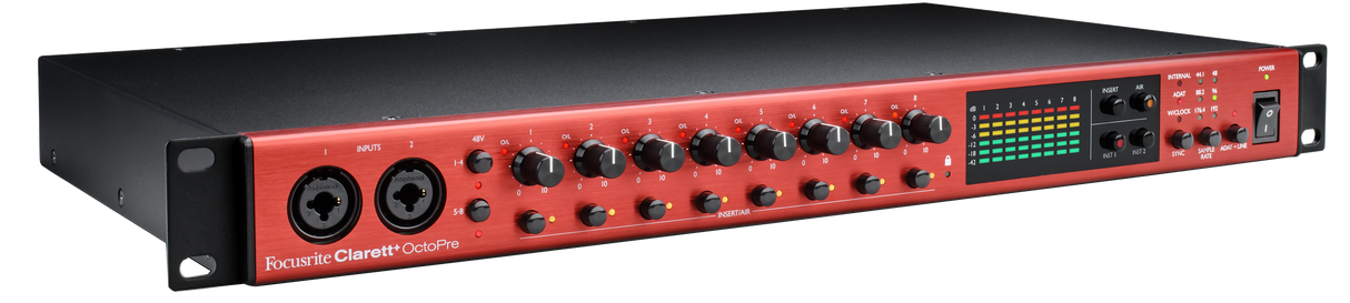 Focusrite Clarett+ Octopre Mikrotonit Preamp