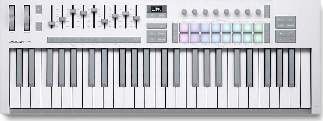 Novation Launchkey 49 MK4 MIDI-Kosketinsoittimet (Valkoinen)