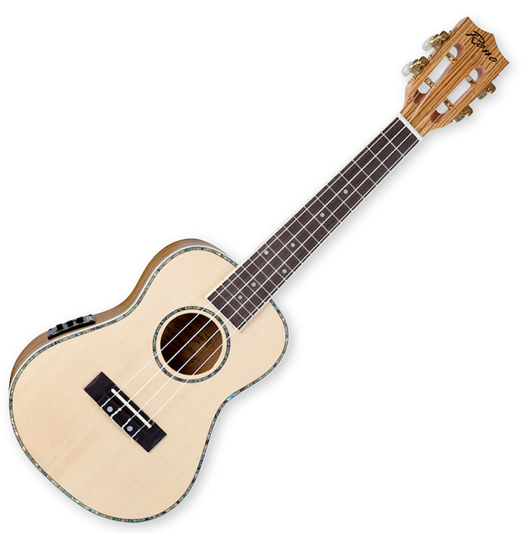 Reno RU320E Grand Konsertti Ukulelet m. Pickup ja Viritin (Luonnollinen)