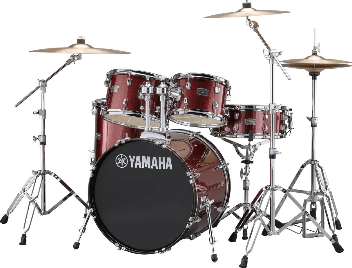 Yamaha Rydeen Studio Drum Kit sis. Hardware Pack ja symbaalit (Burgundy Glitter)