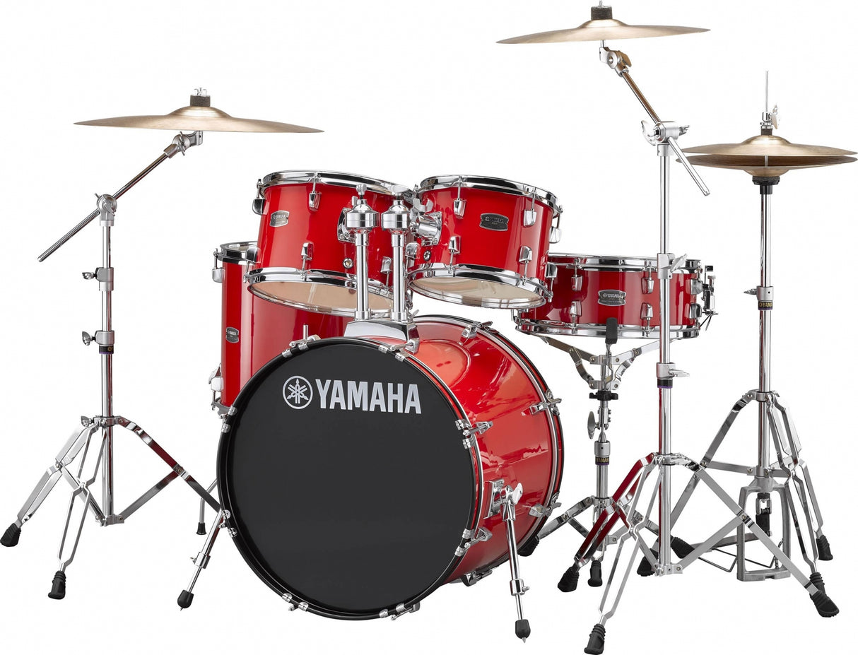 Yamaha Rydeen Standard Drum Kit - sis. laitteiston ja symbaalit - Hot Red