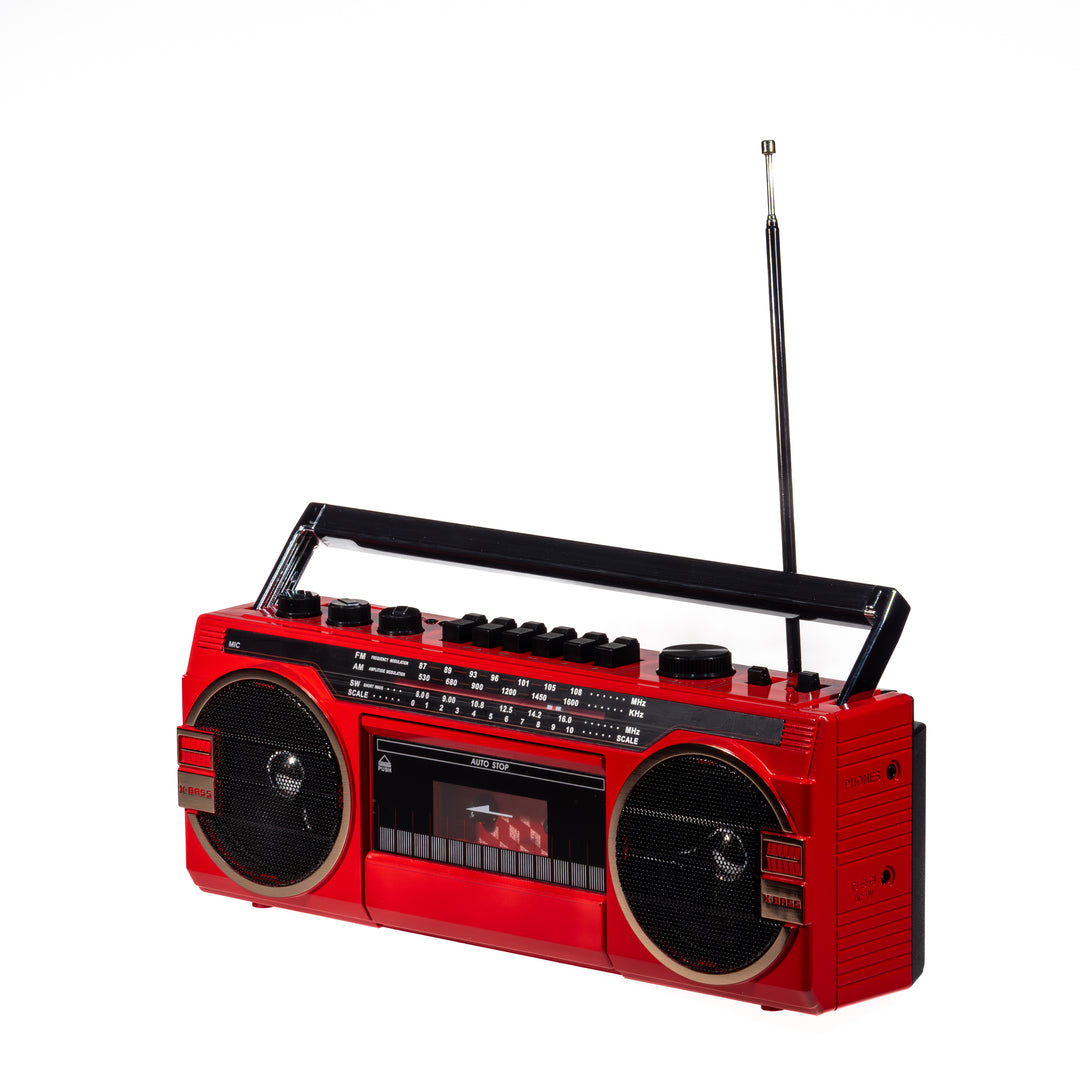 Studio 57 - Kasettisoitin FM:llä & Bluetoothilla, Punainen