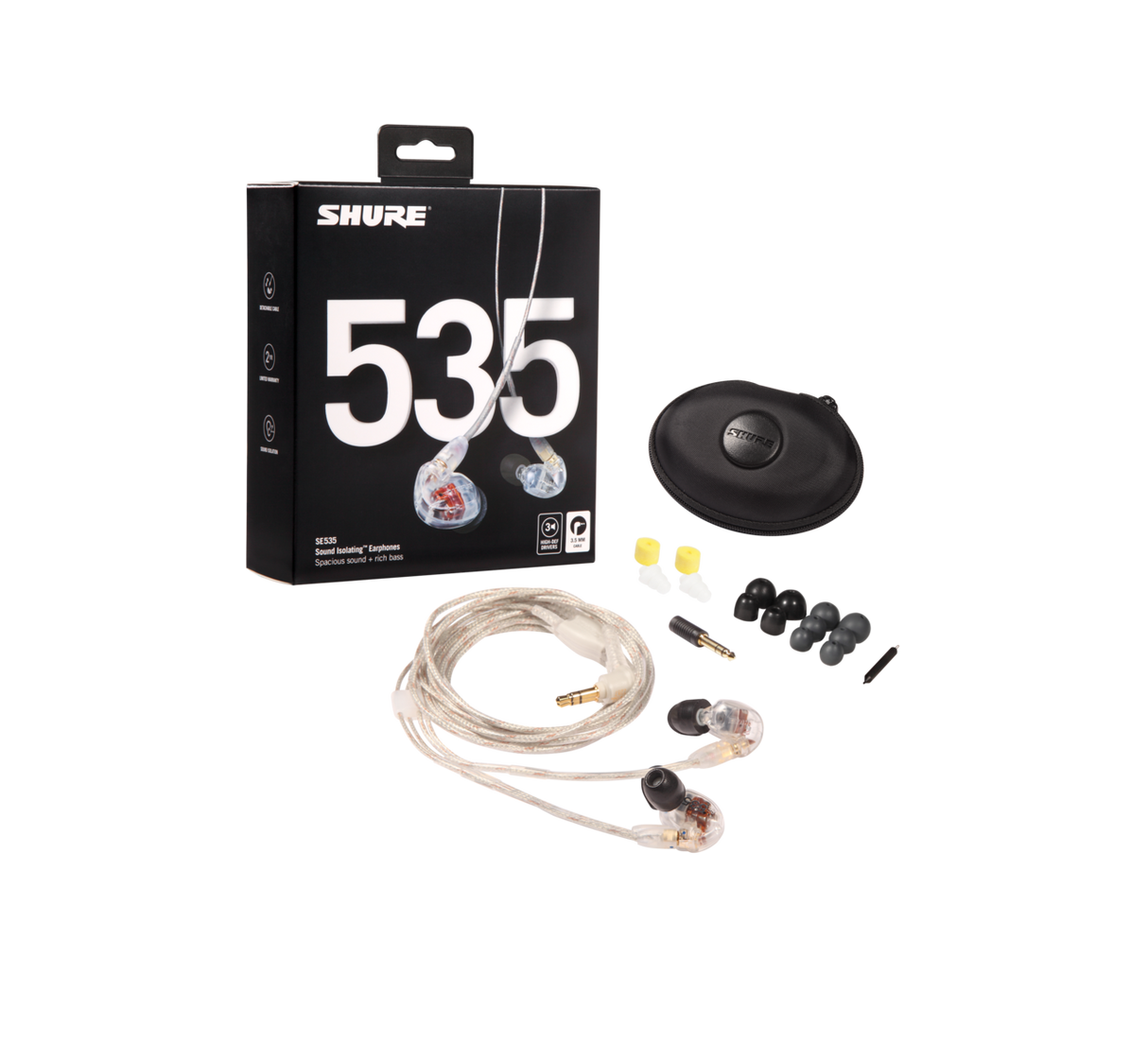 Shure SE535 In-Ear-kuulokkeet (kirkas)