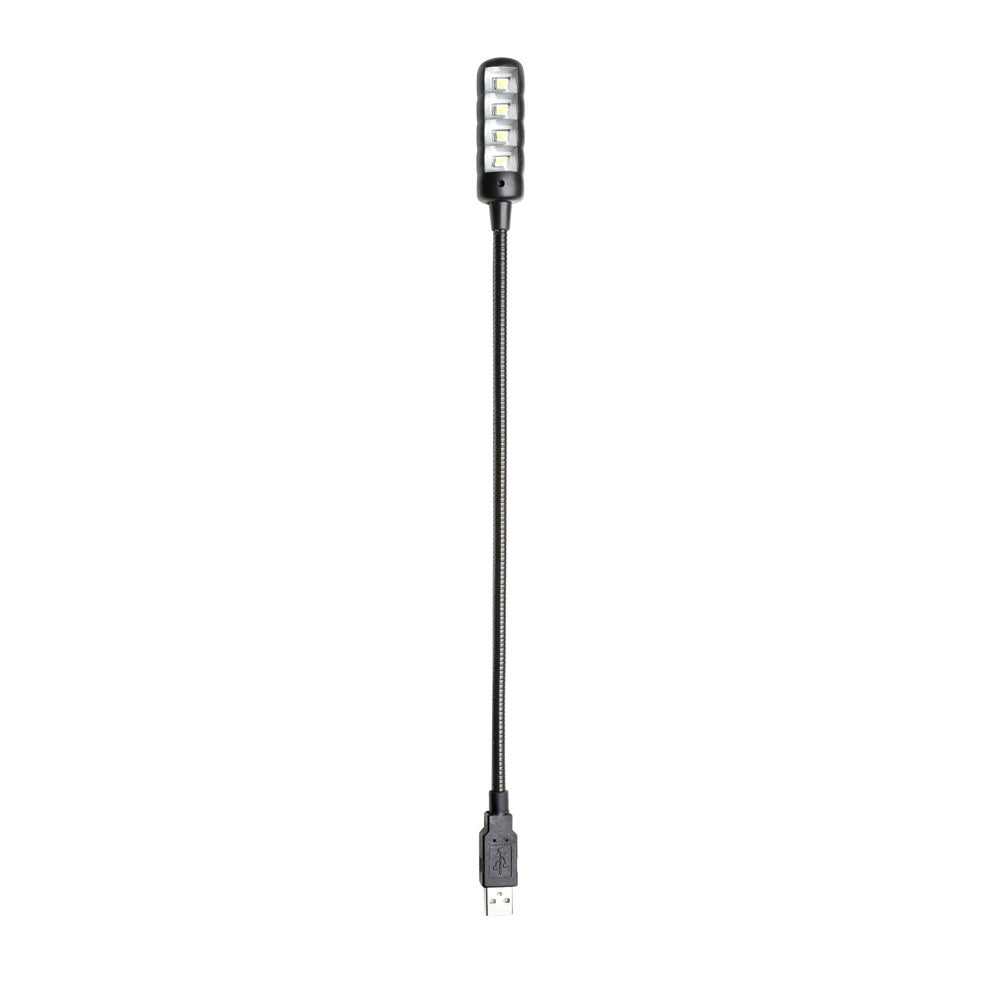 Adam Hall Stands SLED 1 ULTRA USB - kaulaniskan lamppu, USB-liitäntä, 4 COB-LED’er