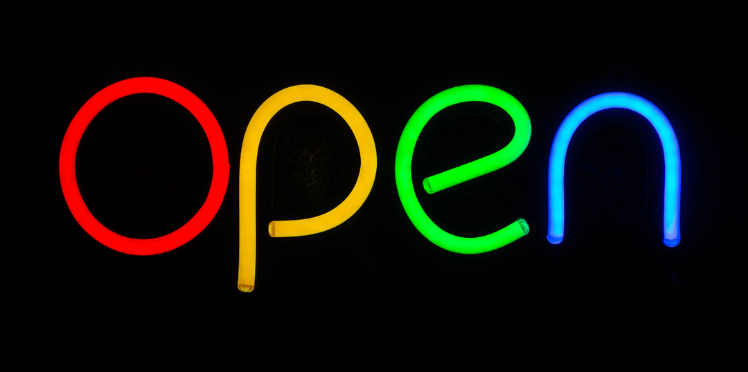 Neonvalo "Open" (39cm)