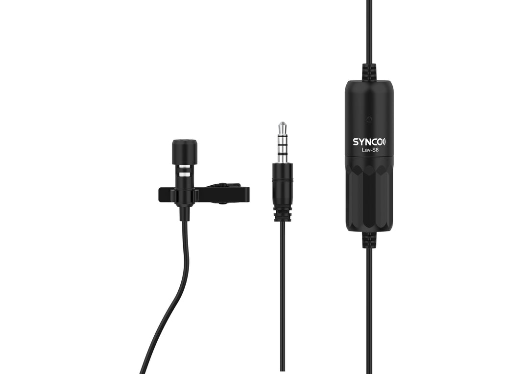 Synco lavalier-mikrofoni kameraan ja matkapuhelimeen