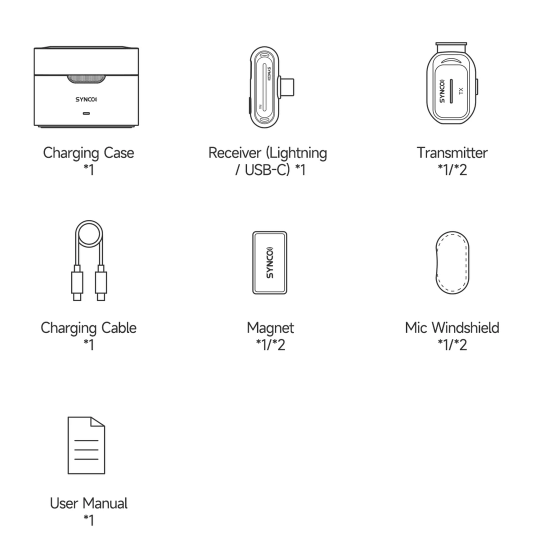 Synco Smic trådløst mikrofonsæt til USB-C, pink